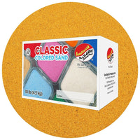 Sandtastik Classic Coloured Sand, 10 lb (4.5 kg) Box, Gold-Fine grain with natural sparkle throughout