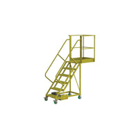 Tri-Arc Unsupported 60" Cantilever Rolling Ladder, Perforated, 82" x 30" (UCU500630246)-Frame Material: Steel