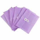 JAM Paper Plastic Envelopes with Button & String Tie - 5 1/2" x 7 1/2" - Assorted Colours - 12 Pack-Quantity: 12 per pack