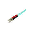 StarTech 10m 10 Gb Aqua Multimode 50/125 Duplex LSZH Fiber Patch Cable LC, SC-A more durable cable design