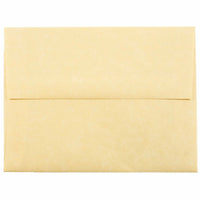 JAM Paper A2 Invitation Envelopes, 4.38 x 5.75, Parchment Antique Gold Yellow Recycled, 1000 Pack (55574B)-Antique gold