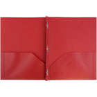 JAM Paper Plastic 2 Pocket POP School Folders with Metal Clasps, Red, 96 Pack-Capacity: 200 sheets