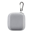 Basic Tech Square Earbud Case with carabiner - Smokey White (BTSECSW)-Slim design fits in pockets and easy to carry