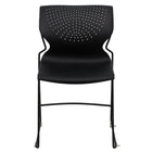 Flash Furniture HERCULES Series Black Full Back Stack Chair with Black Powder Coated Frame-Set of 5 Multipurpose Stack Chairs