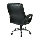Work Smart Big and Tall Executive Bonded Leather Chair -One Touch Pneumatic Seat Height Adjustment