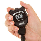 Marathon Water Resistant Digital Stopwatch with Large Display and Buttons (ST083000)-Displays hour, minute, second, month, day and date with alarm feature.