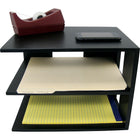 Victor Wood Corner Shelf Desk Organizer, Midnight Black (1120-5)-Dimensions: 9-3/4"H x 13-1/4"W x 9-3/4"D