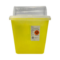 Wasip Sharps Container - 7.61L - Yellow (F3212560)-Features a one-way tamper-resistant entry
