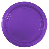 JAM Paper Round Paper Party Plates - Medium - 9 Inch - Purple - 50 Pack-Colour: Purple | Easily match your party theme with colourful plates