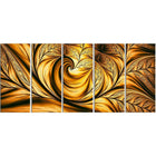 Designart Abstract Golden Dream, 5 Piece Gallery-Wrapped Wall Print Art, (PT3026-401)-Print
