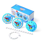 Hand2Mind NumberLine Clock: Deluxe - Multicolor - Set of 6-learning clocks for kids to tell time: Our signature Number Line Clock helps young learners to physically and mentally connect concepts between a number line and time.