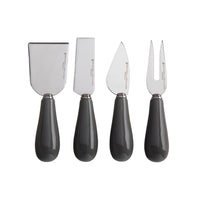 Maxwell & Williams Mezze Cheese Knife Set - Charcoal-Made of Stainless Steel and Porcelain