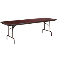 Flash Furniture 30" x 96" Rectangular Mahogany Melamine Laminate Folding Banquet Table-Ready To Use Banquet Table