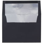 JAM Paper A8 Foil Lined Envelopes, 5.5 x 8.125, Black Linen with Gold Lining, 100 Pack (3243680g)-Black with gold foil lining