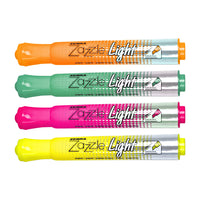 Zebra Zazzle Light Highlighters - Chisel Tip - Assorted Colours - 4 Pack-Assorted Ink