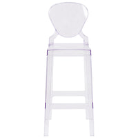 Flash Furniture Ghost Barstool with Tear Back - Transparent Crystal-Contemporary Bar Stool