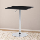 CorLiving DAW-600-T Adjustable Height Square Swivel-Top Table - Black-Square wood table top in black