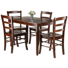 Winsome Wood Inglewood 5-Piece Set Dining Table with 4 Ladderback Chairs (94508)-Dining Table Set