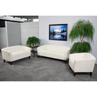 Flash Furniture HERCULES Imperial Series Reception Set - Ivory LeatherSoft-Ivory LeatherSoft Upholstery