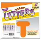 Trend Enterprises Casual Uppercase Ready Letter 4", Orange, 426 Pack-Micro-perforated for easy removal and a clean edge