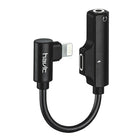 Havit H663 Lightning Male to Lightning Female and 3.5mm Audio Cable Adapter-Lightning male to Lightning female