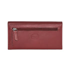 Roots Ladies Large Clutch Wallet with Removable Checkbook - Red-6 slot pockets