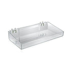 Azar Displays Open Tray, 3" x 16" x 8" , 2 Pack (556070)-Use on counter, pegboard or slatwall