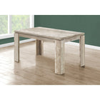 Monarch Specialties 1088 Dining Table - 36"X 60"/Taupe Reclaimed Wood-Look-Dimensions: 59"L x 36"W x 31"H, Rectangle