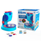 Educational Insights GeoSafari Jr. Kidscope - Multicolor-ZOOM IN ON 60 UNIQUE IMAGES: Place one of 15 printed slides on the rotating dial stage, spin to focus in on one of four images per slide, then adjust the easy-focus knob to view up to 3x larger. This fully functional slide microscope includes a rotating dial stage, double-eye viewer, LED light for enhanced viewing, and storage drawer to keep slides safe. Includes detailed science guide with over 200 facts. Requires 3 AA batteries (not included).