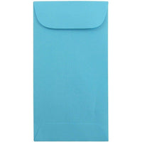 JAM Paper #7 Coin Envelopes, 3 1/2 x 6 1/2, Brite Hue Blue, 50 Pack-Coin Envelopes
