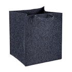 Truu Design, Rectangular Felt Storage Tote Basket, Set of 3, 15 x 13.75 x 18 inches, Dark Grey-Comes with two handle straps on the side for easy grip and portability
