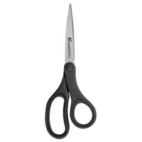 Westcott KleenEarth 8" Straight Basic Handle Scissors, Black-Package is made with 80% post consumer content. Handle is made with 70% recycled content and 30% post-consumer content