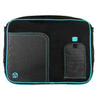 Vangoddy 15.6" Laptop Messenger Bag - Aqua-Trolley strap provides hands free carry with luggage