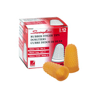 Swingline Rubber Finger Tips with Raised Friction Surface - Medium/Large - Size 12 - 12 Pack-Rubber finger tip