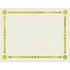 St. James Premium Weight Certificates, Julian Design, Gold Foil, Ivory, 15 Pack-Premium 65lb ivory certificates