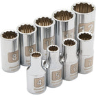 Dynamic Tools 1/4" Drive 9 Piece 12 Point, Standard Metric Socket Set, 4mm - 12mm-Contains: 4, 5, 6, 7, 8, 9, 10, 11 12mm