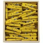 JAM Paper Wood Clothing Pin Clips, Small 7/8, Yellow, 2 Packs of 50, 100 Total (230726885a)-3