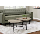 Monarch Specialties 7939P Table Set - Taupe Reclaimed Wood/Black Metal - 2 Pack-Product dimensions: 18 Inch H x 32.5 Inch W x 31.5 Inch L; 20 Inch H x 32.5 Inch W x 31.5 Inch L