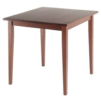 Winsome Groveland Square Dining Table, Antique Walnut-Shaker-style square dining table with slightly tapered legs