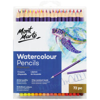 Mont Marte Watercolour Pencils - 72 Assorted Colours-72 watercolour pencil set