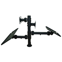 TygerClaw Dual Display Point of Sale Desk Mount with 2 Keyboard Tray, 20.9" x 35.1" x 11.8", Black-Medium size desk mount