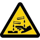 ISO Safety Labels, Warning, Corrosive Hazard, SAX405-Language - Pictogram
