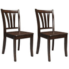 CorLiving Dillon Solid Wood Dining Chairs in Cappuccino Stain Finish,2 Pack (DSH-390-C)-Set of 2 dining chairs with 17.75in / 45cm seat height