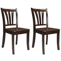 CorLiving Dillon Solid Wood Dining Chairs in Cappuccino Stain Finish,2 Pack (DSH-390-C)-Set of 2 dining chairs with 17.75in / 45cm seat height