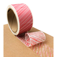 Tamperguard Tamper Evident Security Packing Tape - Red & White - 50mm W x 50m L - 3 Pack-Unique tamper evident technology, leaves behind non stick message indicating package has been tampered with ensuring the tape cannot be reapplied