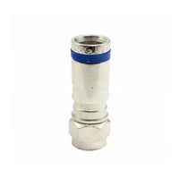 Digiwave DGA6030150 RG6 Compression F Connector, 0.5" x 0.5" x 2", Silver, 50 Pack-Digiwave RG6 - Crimping F Connector w/O-Ring Silicone is required for all satellite and digital broadband systems