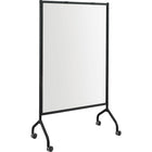 Safco Impromptu Full Whiteboard Stand-alone Protective Shield (Sneeze Guard) - 42" x 72" - Black Trim-Magnetic Mobile whiteboard
