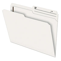 Pendaflex Double Top Ivory File Folders - Letter Size - 100 Pack-Reinforced across the tab and top edge where strength is needed