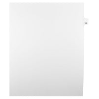Mark Maker Legal Exhibit Index Tab White Single Tabs, 1/25th Cut, Letter Size, No Holes, Number 105, 25 Pack-White Single Tabs, 1/25th Cut