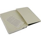 Moleskine Classic Black Hard Cover Large Plain Notebook, 5" x 8-1/4"-Expandable inner pocket